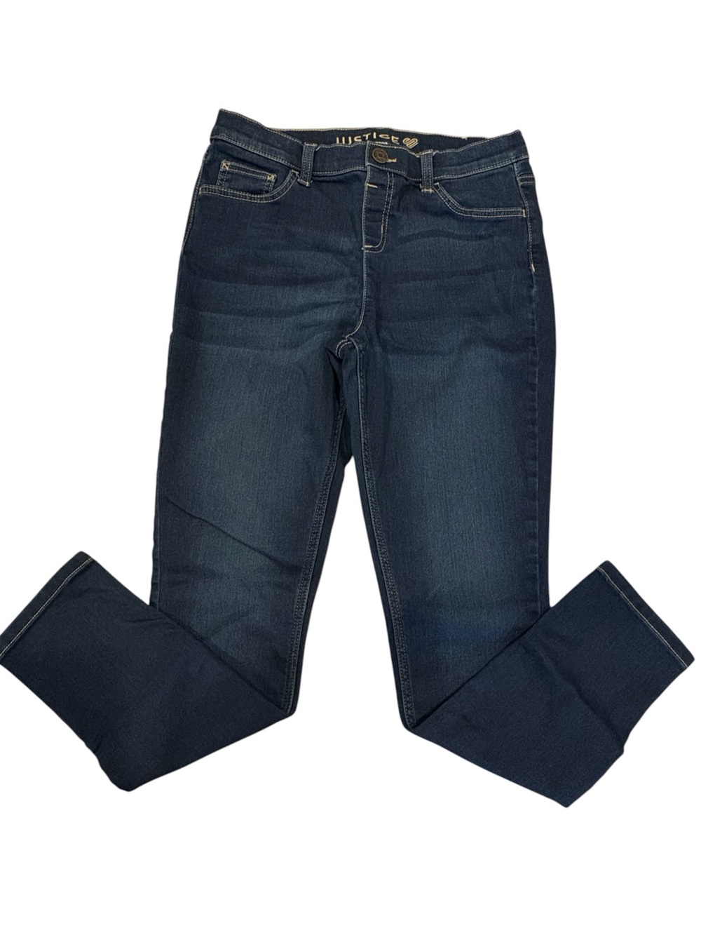 Justice Girls Dark Blue Stretch Jeans 16 plus